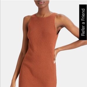 Theory Reversible Sweater Dress in Ribbed Viscose
